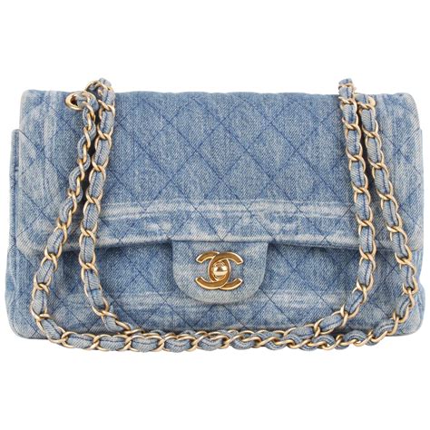 green denim chanel bag|Chanel denim bag for sale.